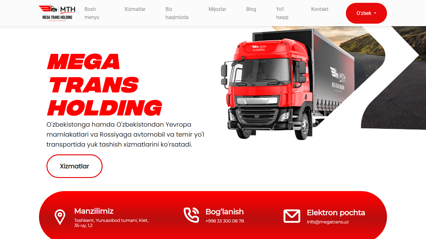 Mega Trans Holding veb-sayti